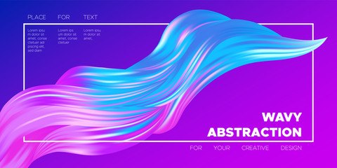 3d Abstract Liquid Colorful Shapes.