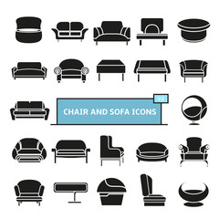 modern sofa and couch furniture icons