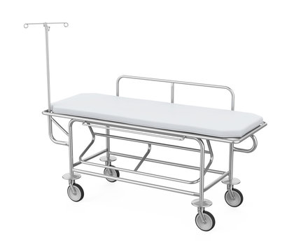 Hospital Stretcher Trolley Isolated