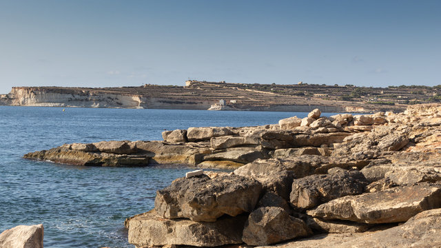 Marsaskala rocky coast