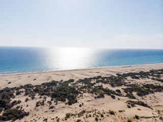 Aerial View of Patara Beach and Sand Dunes in Antalya Province Turkey