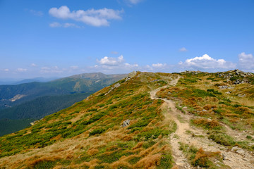 a beautiful mountain landscape, the Montenegrin Ridge, the summer Carpathians