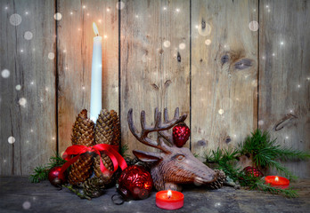 Weihnachtskarte - Hirsch 