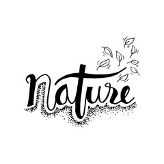 Nature hand lettering
