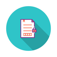 Digital Signature Flat Icon