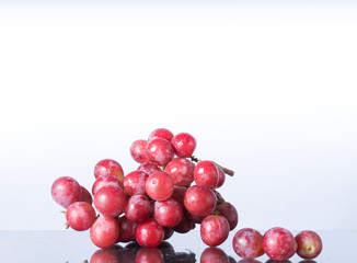 red grape on white background,