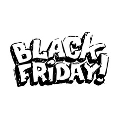 Obraz premium Black friday hand-drawn sale banner. vector template