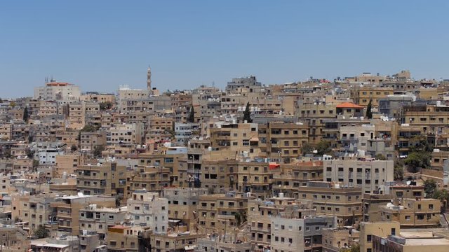 Amman, Jordan. Close shot for houses. Urban Sprawl 4K footage