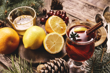 ingredients for mulled wine for Christmas and festive period