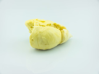 Durian fruit on white background,