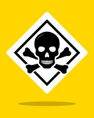 Toxic safety Hazard Danger Harmful Malware Virus  sign illustration isolated on background Vector Icon