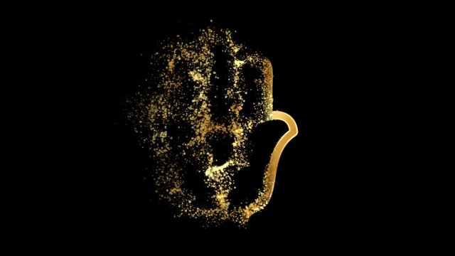 Semitic neopaganism Religious symbol Animation, Particle Animation of Religious Semitic neopaganism Icon.