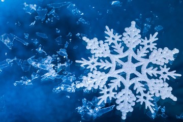 Fototapeta na wymiar Christmas Artificial Snowflake