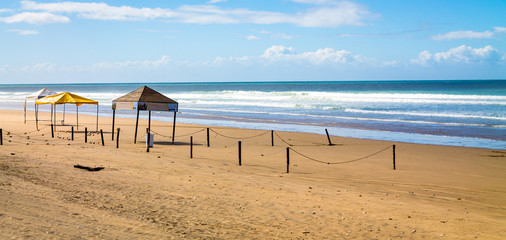 Obraz na płótnie Canvas The coast of the Atlantic Ocean. The beach is near Agadir. Africa Morocco 