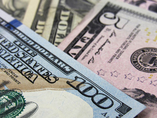 USA currency money dollar dolar dollars hundred five ten twenty