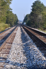 Fototapeta premium Train tracks in country