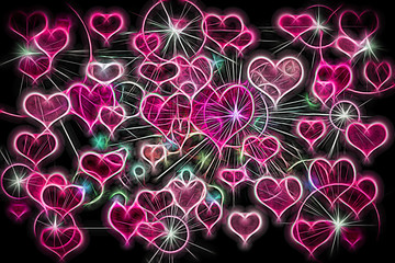 Heart abstract colorful pattern background