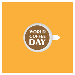 world coffee day 1 october vector illustration 