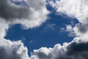 The background sky is covered with clouds
