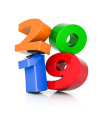 New Year's Eve, and Christmas is the best holiday. 3D illustration