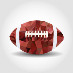 American college high school junior striped football isolated on white background diagonal in frame without shadow