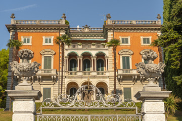 Villa Maria, monumental residence built in neo Renaissance style between 1889 and 1892 by the engineer Giacomo Mantegazza, Griante, Como Lake Italy.
