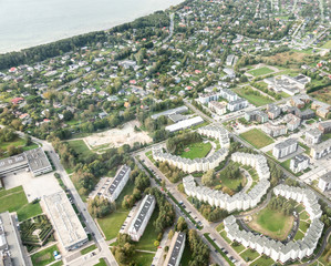 Aerial view with letter C