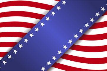 Fototapeta premium red, blue stripes, white stars, banner
