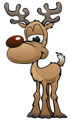 Cute Deer Cartoon Character Illustration
