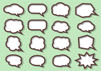 Speech Babbles set, vector illustration EPS10.