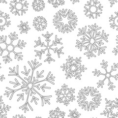 Christmas pattern from snowflakes