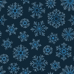 Christmas seamless doodle pattern