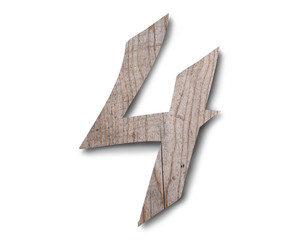 Obraz premium Wooden letters of English alphabet on white background