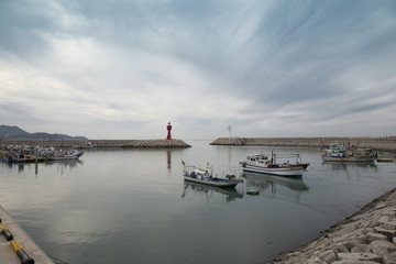 Fototapeta premium Lighthouse, South Korea in cloudy day