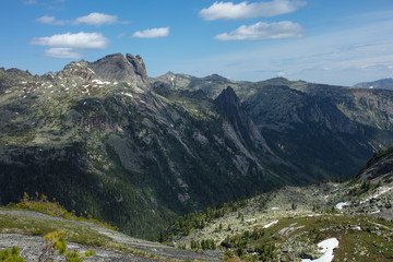 Obraz premium Very beautiful mountain landscape. The trip through the mountains. The Nature Of Siberia