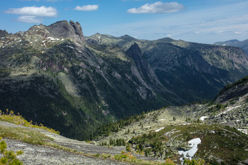 Very beautiful mountain landscape. The trip through the mountains. The Nature Of Siberia