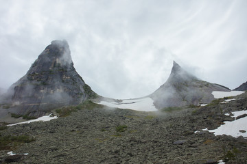 Very beautiful mountain landscape. The trip through the mountains. The Nature Of Siberia