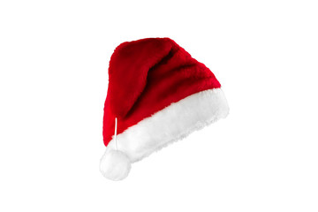 Pattern, Santa Claus hat isolated on white background. mockup, layout