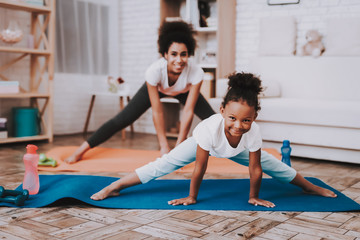 Mother and Daughter Play Together. Smile Girl.