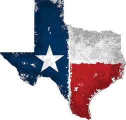 Naklejka premium Distressed Texas State Graphic