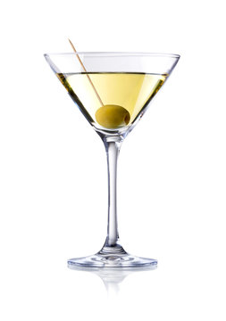martini cocktail , isolated on white