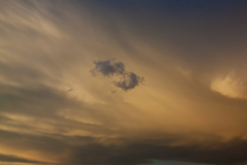 Obraz premium Big rainstorm is moving to the sky.