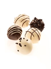 Assorted Dark, Milk and White Chocolate Candies / Pralines