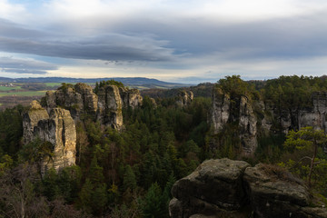 Czech sandstone rocks in Bohemian Paradise