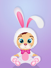 illustration of baby Easter