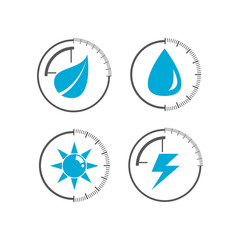 clean energy concept and controller scale