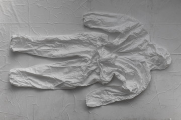 white worker overalls isolated on white background