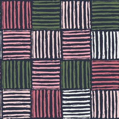 Fototapeta premium Vector seamless pattern of hand drawn squares enclosing lines.