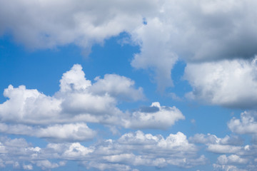 Nature of white cloud on bright sky.