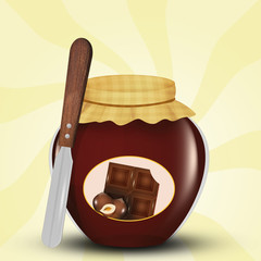 illustration of hazelnut cream